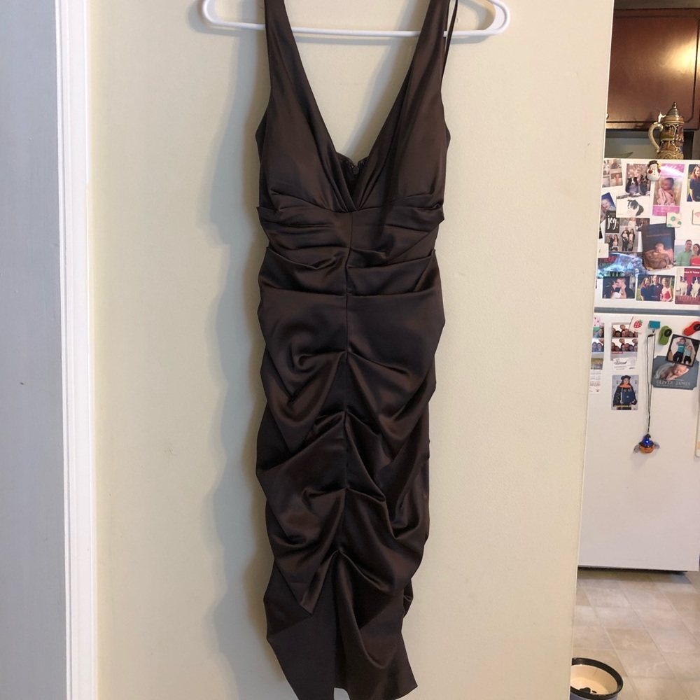 Cache Brown Silk Dress